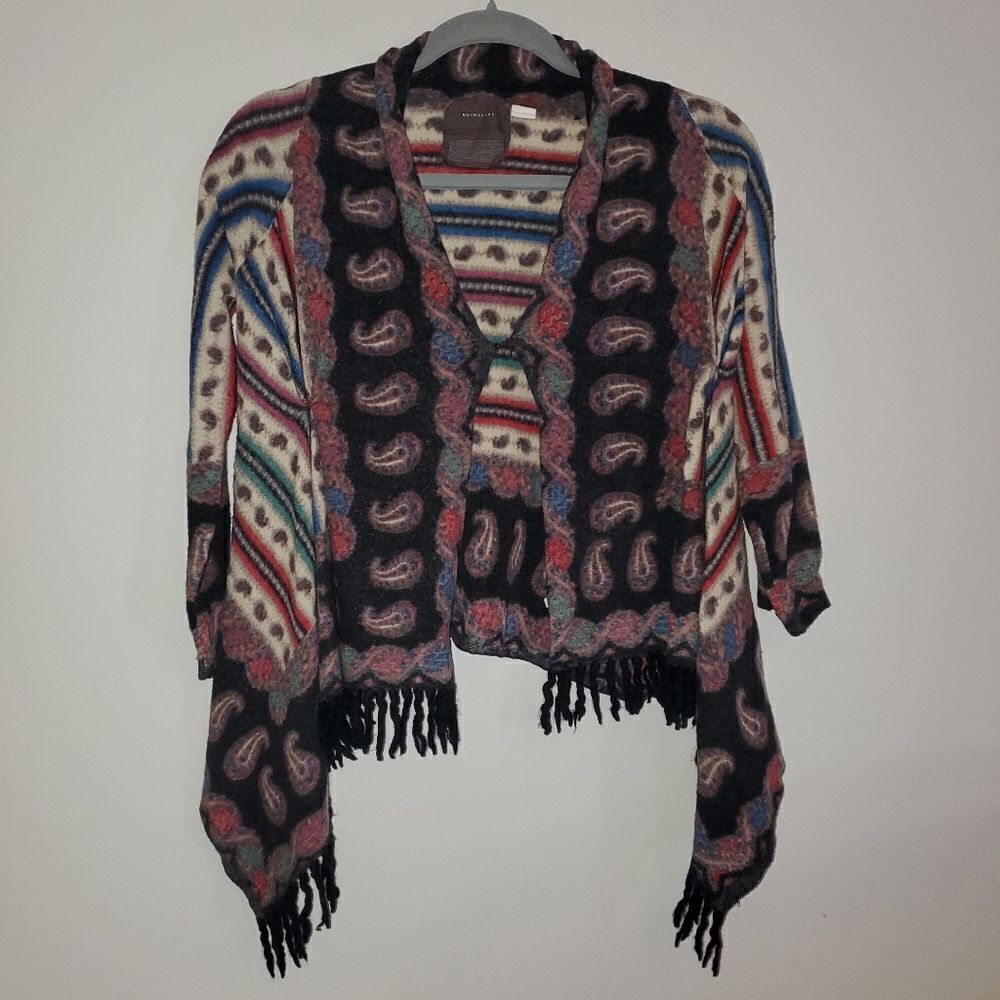 GUINEVERE BOHEMIAN SHRUG CARDIGAN WITH FRINGE SIZE XS